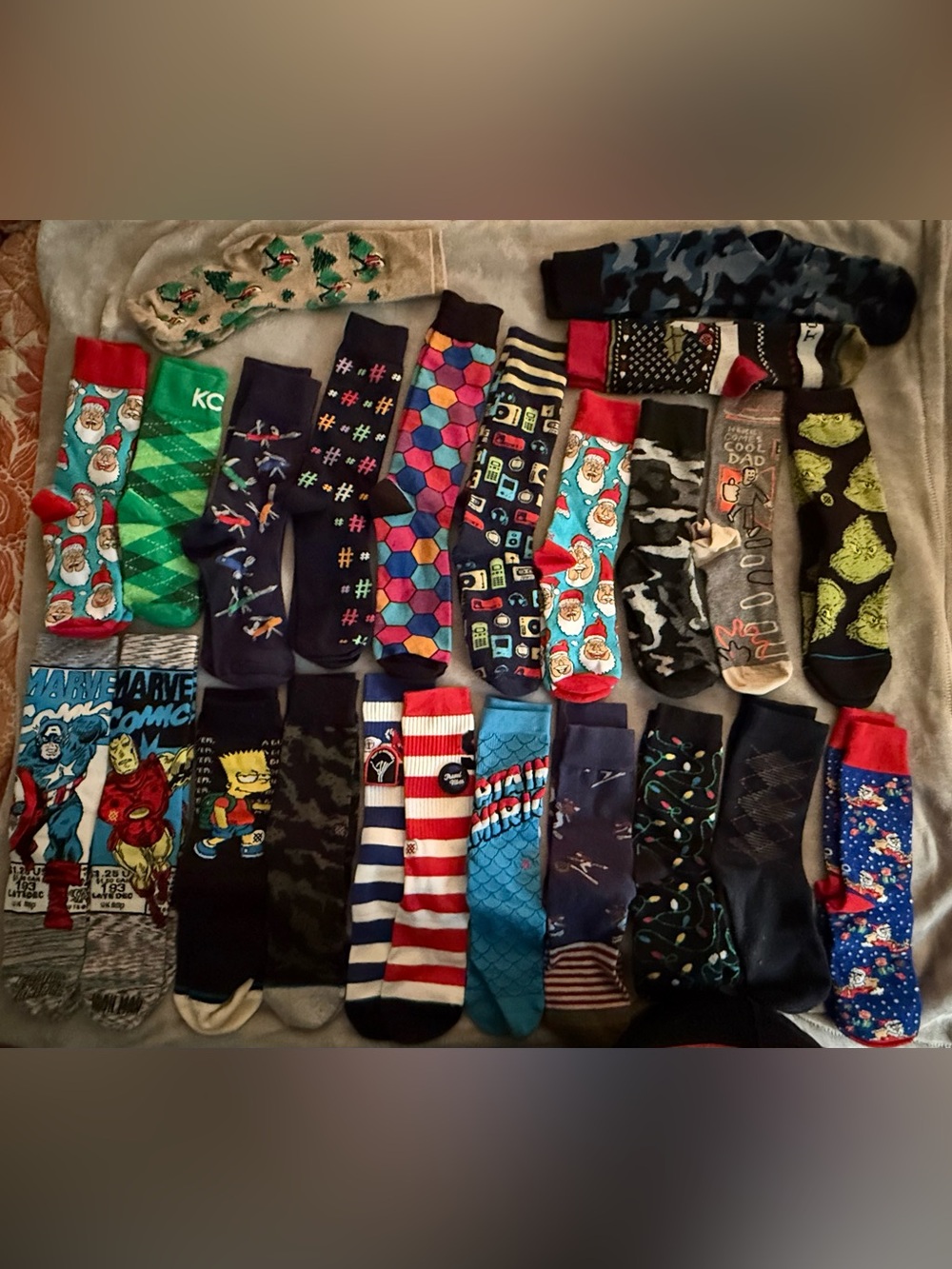 Assorted Men's Patterned Socks - Multi Color